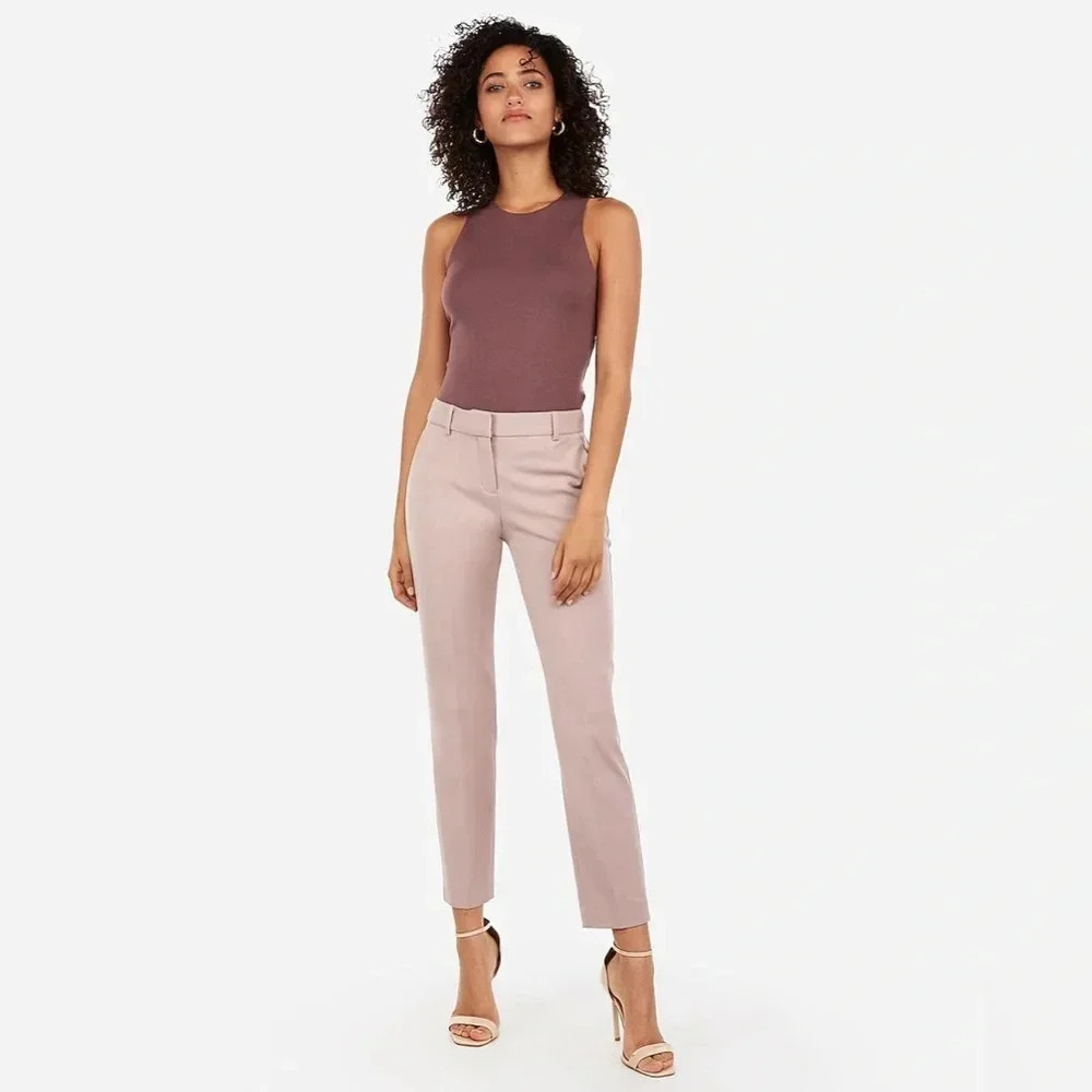 Express Columnist Ankle Length Pant Low Rise Size 8 Regular Color Vintage Pink
